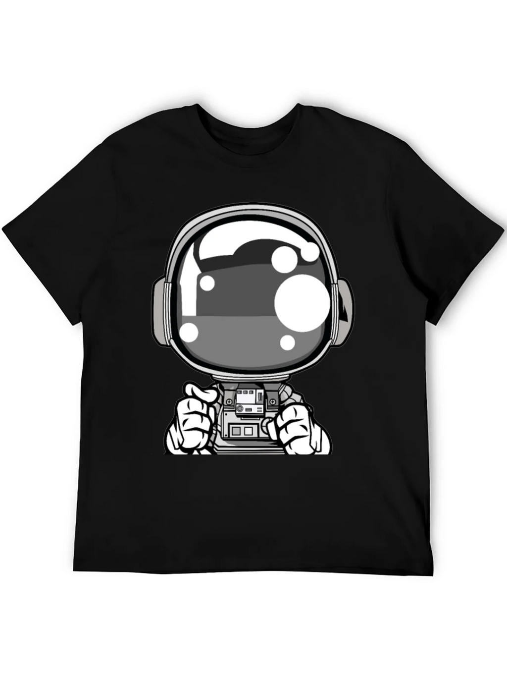 Cool Astronaut Graphic Tee - Black Casual T-Shirt product image 5