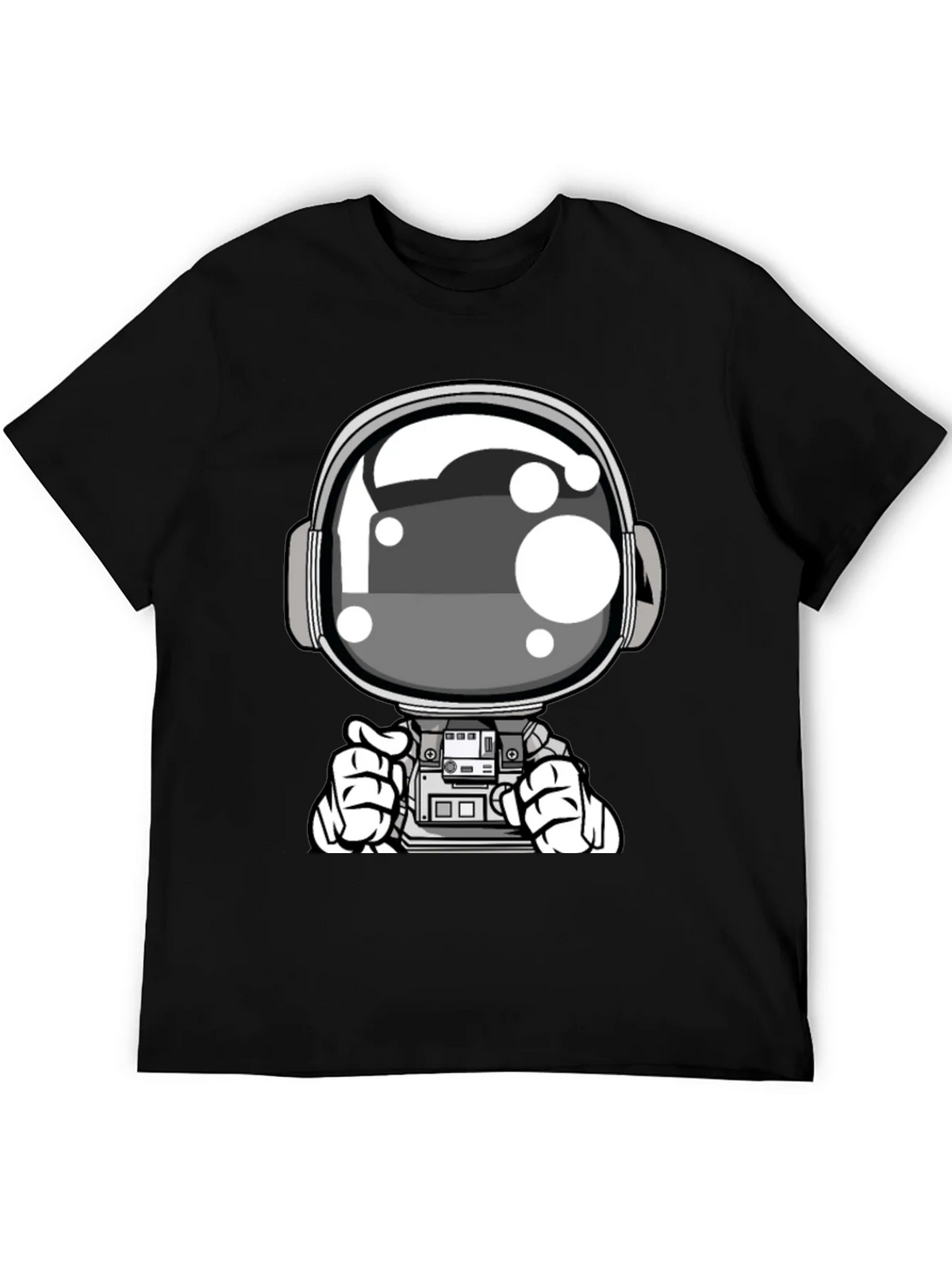 Cool Astronaut Graphic Tee - Black Casual T-Shirt product image 5