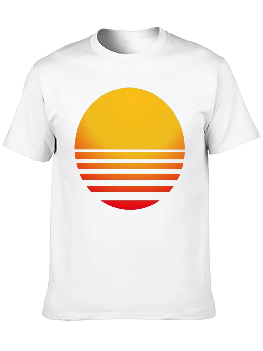 Retro Sunset Graphic Tee - Black Casual T-Shirt product image 9