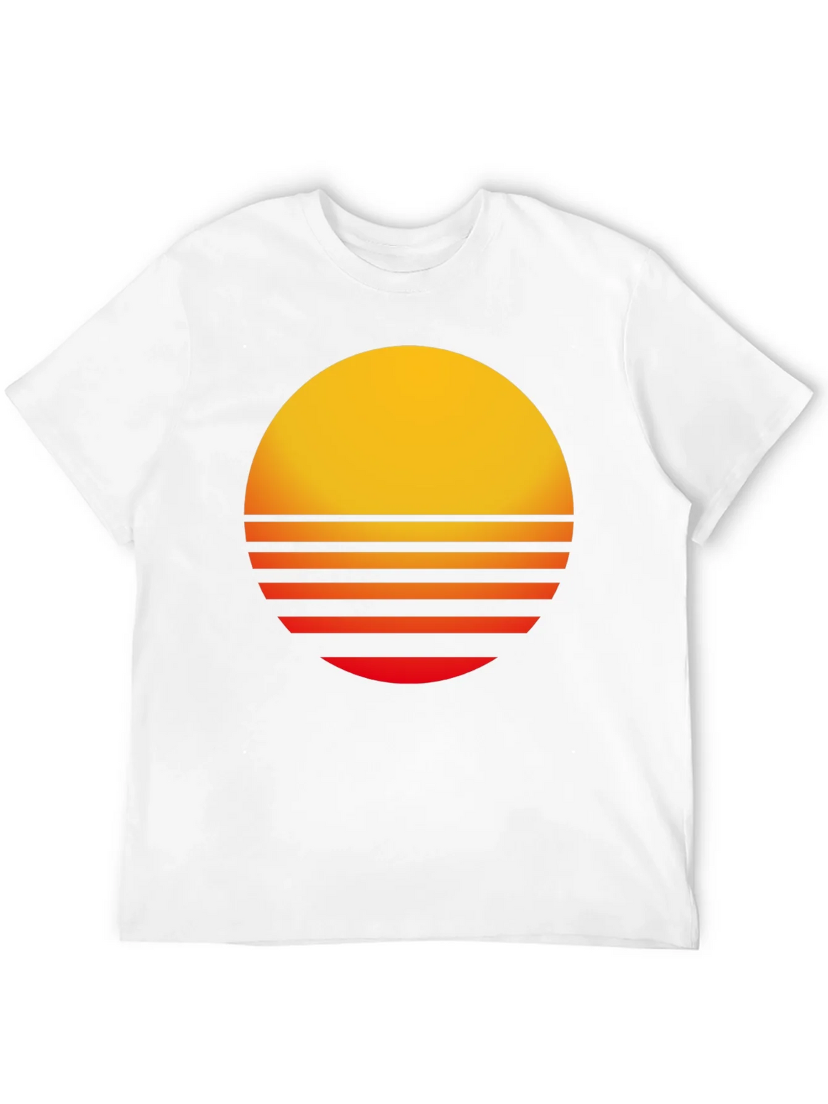 Retro Sunset Graphic Tee - Black Casual T-Shirt product image 11