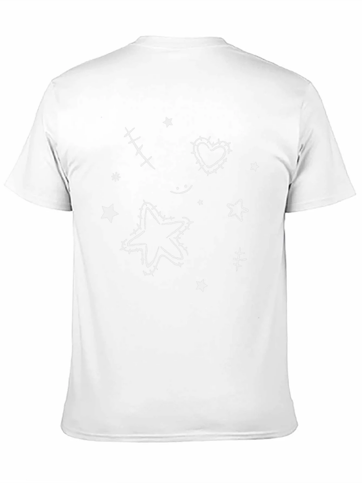 Whimsical Star & Heart Graphic Tee - Black product image 5