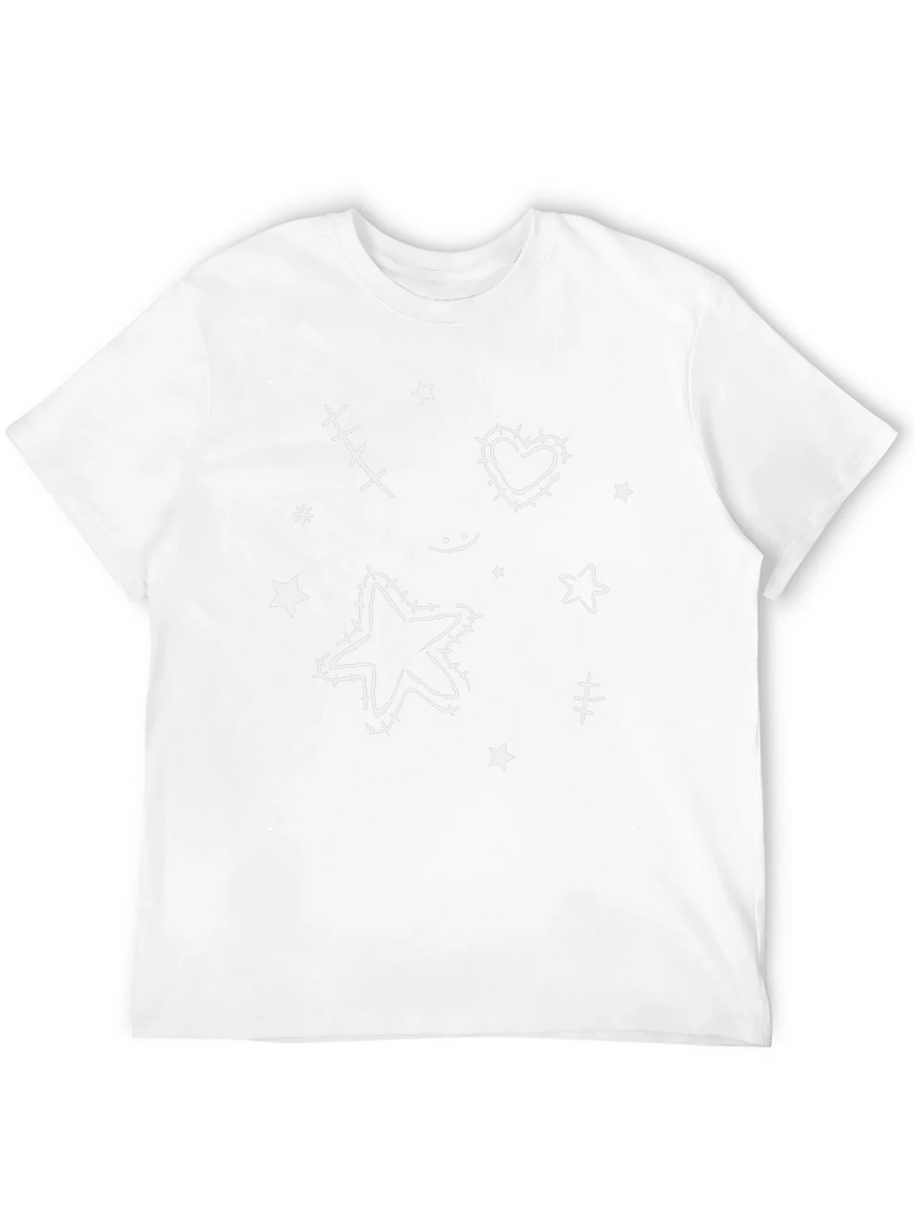 Whimsical Star & Heart Graphic Tee - Black product image 6
