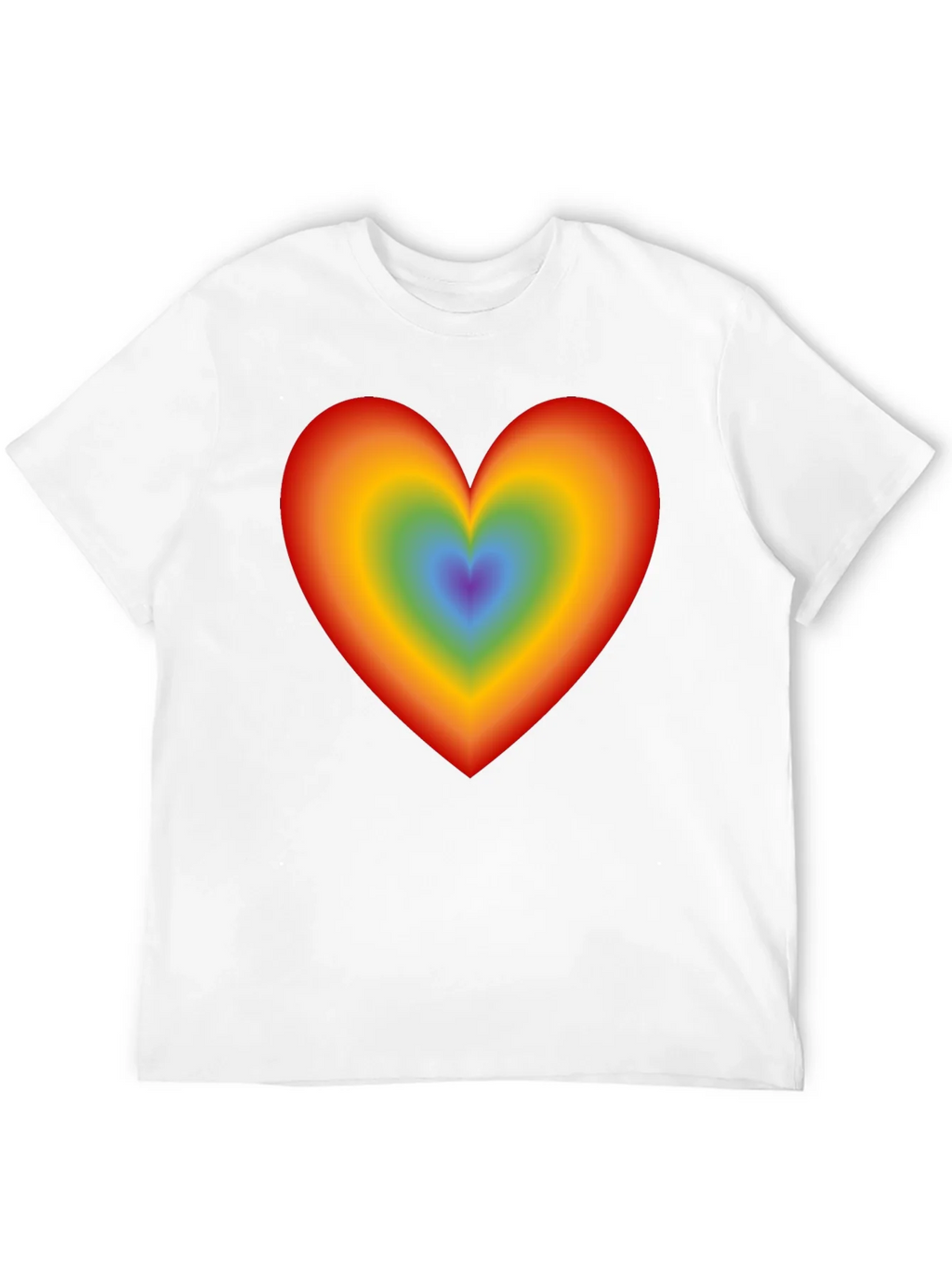 Rainbow Heart Graphic Black T-Shirt product image 11