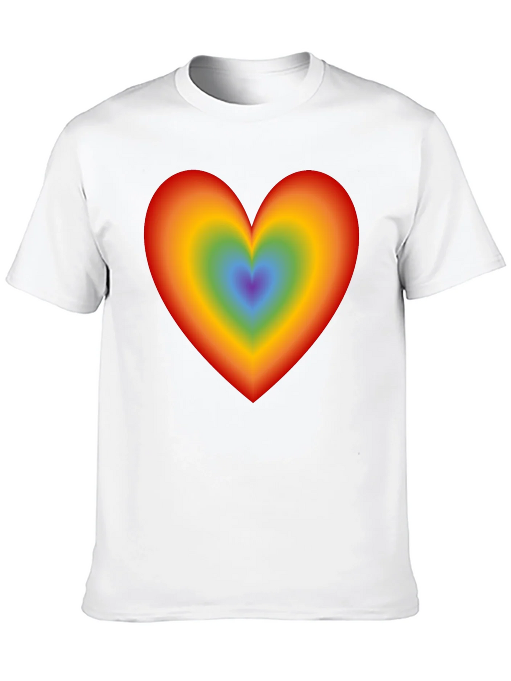 Rainbow Heart Graphic Black T-Shirt product image 9