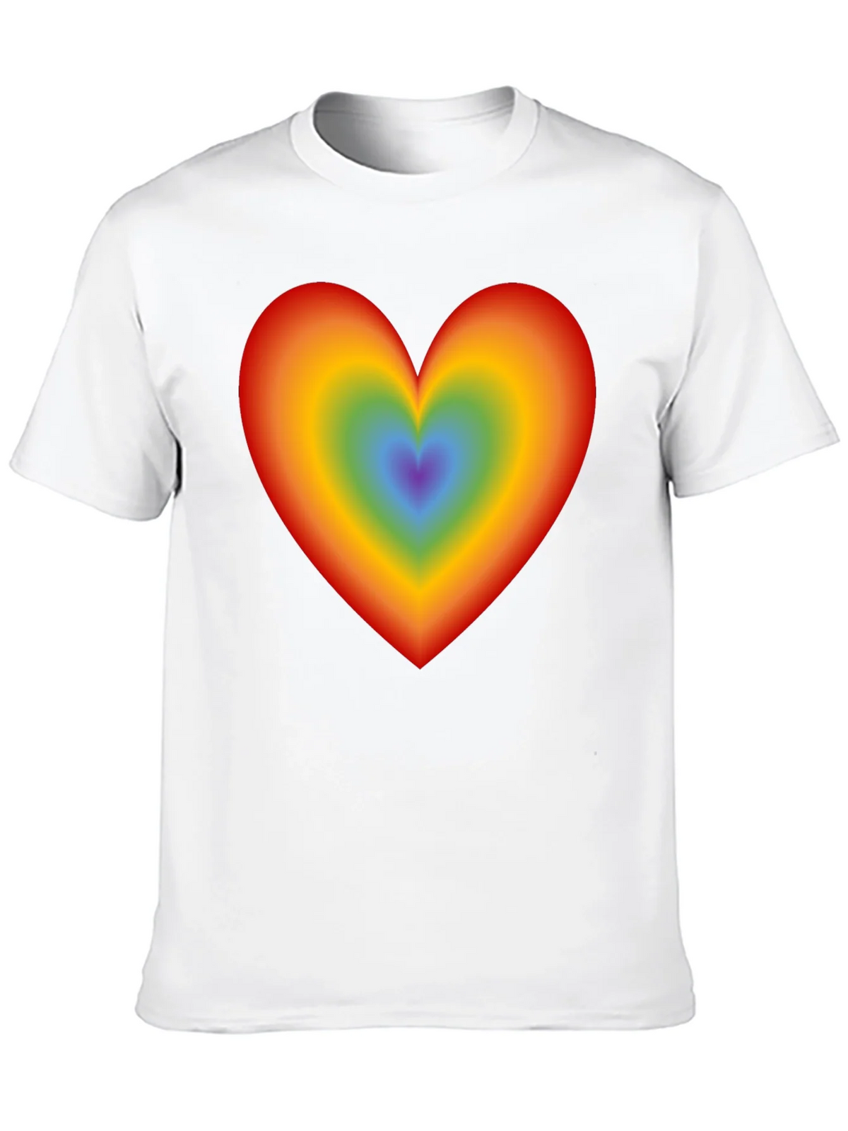 Rainbow Heart Graphic Black T-Shirt product image 9