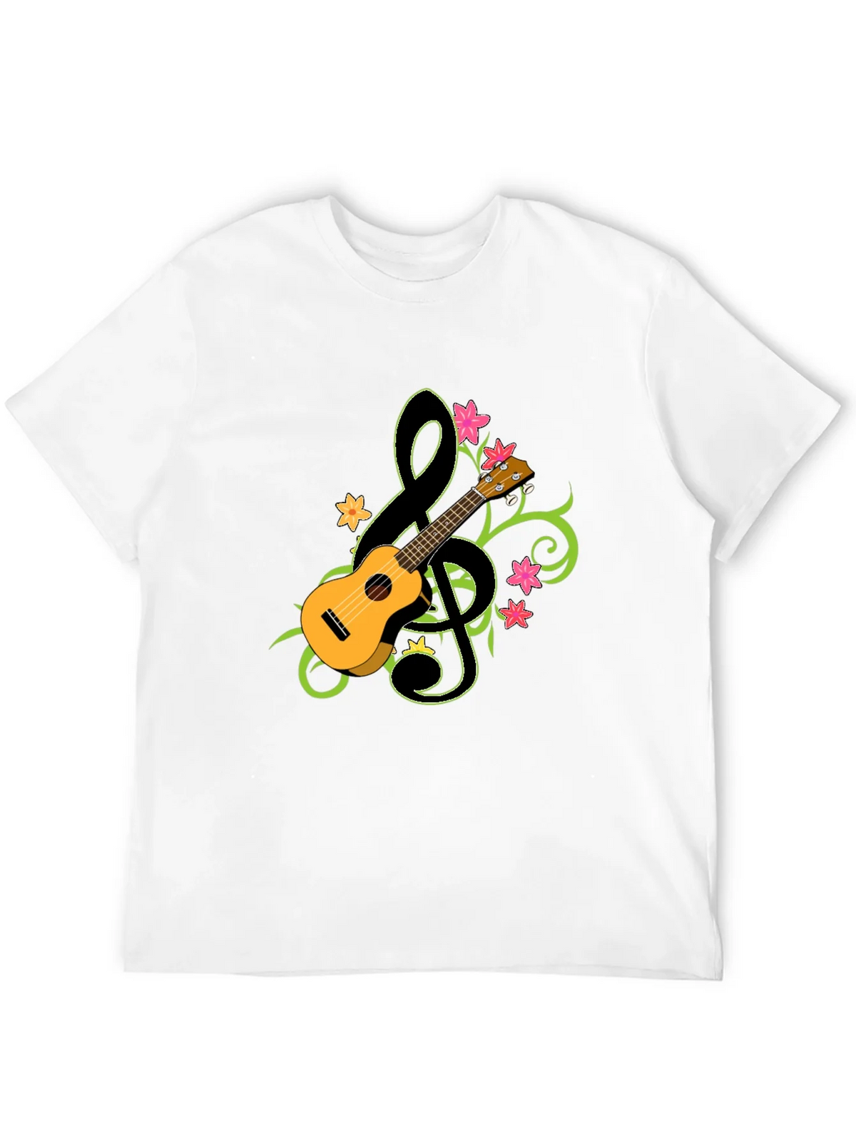 Ukulele Treble Clef Graphic T-Shirt - Musical Style product image 11