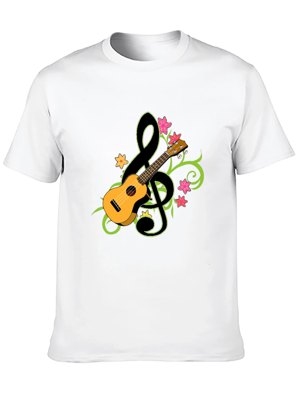 Ukulele Treble Clef Graphic T-Shirt - Musical Style product image 9