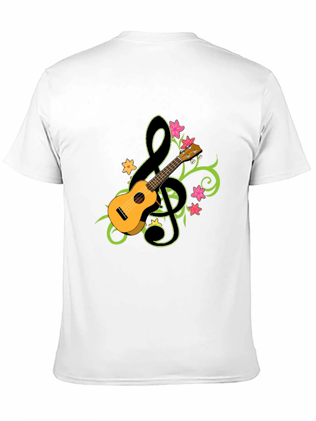 Ukulele Treble Clef Graphic T-Shirt - Musical Style product image 10