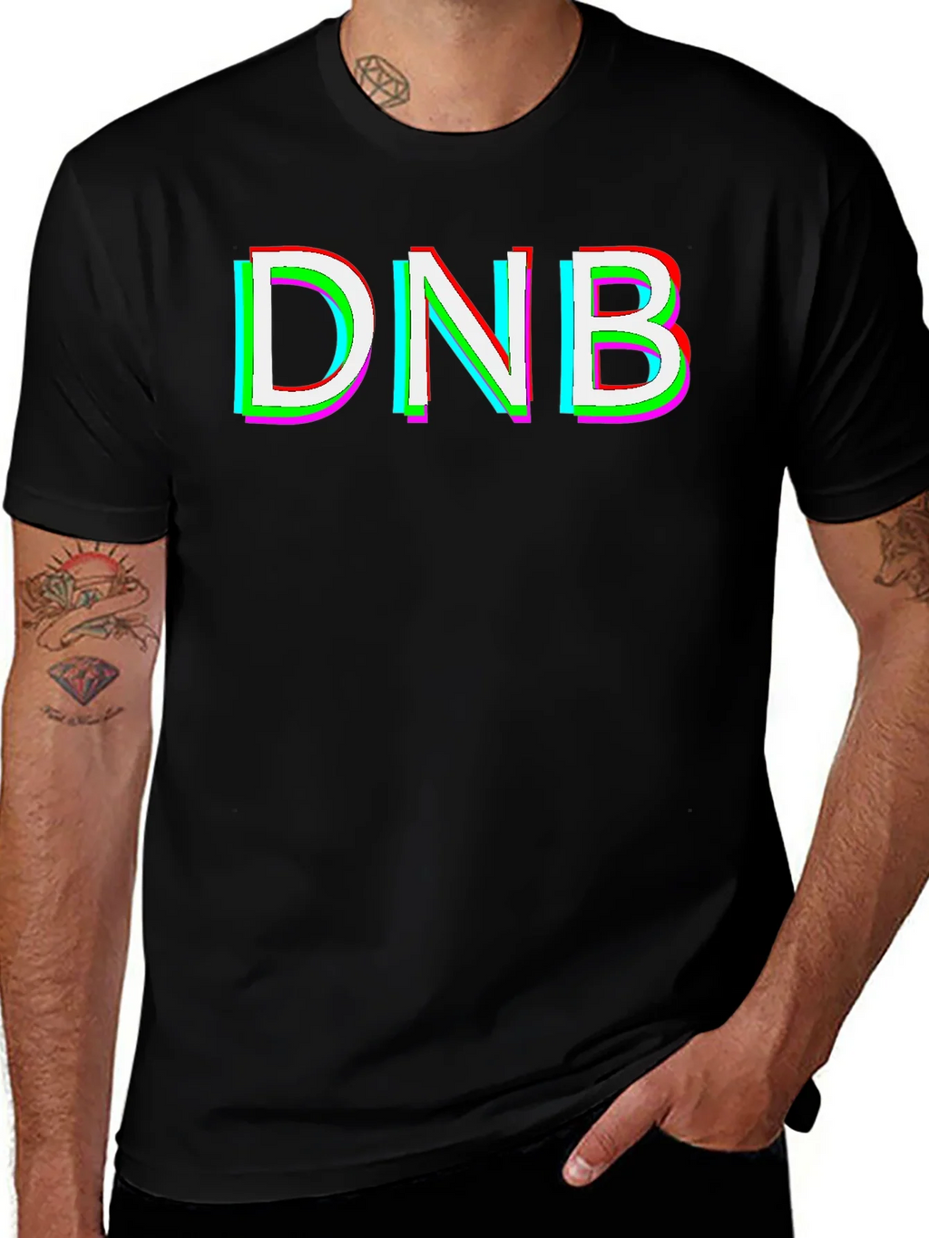DNB Glitch Graphic T-Shirt - Black product image 1