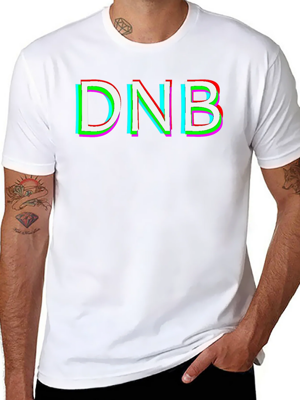 DNB Glitch Graphic T-Shirt - Black product image 7