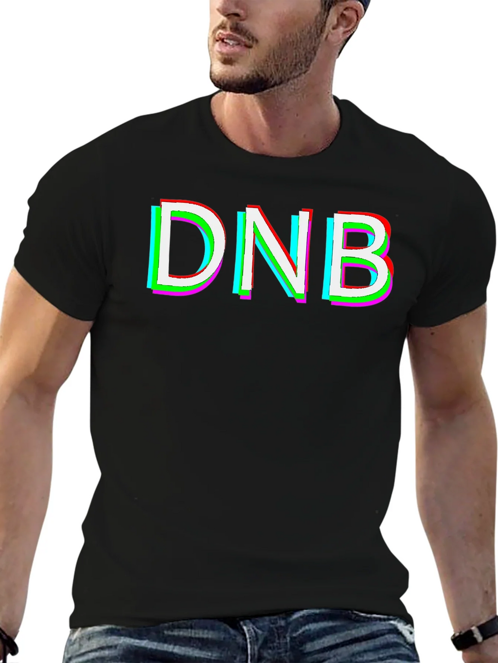 DNB Glitch Graphic T-Shirt - Black product image 6