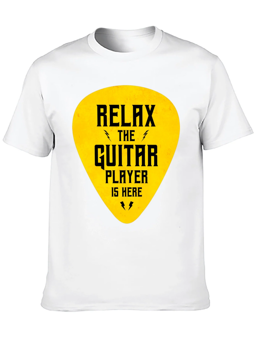 Relax Guitar Player T-Shirt - Black Crew Neck Tee product image 9