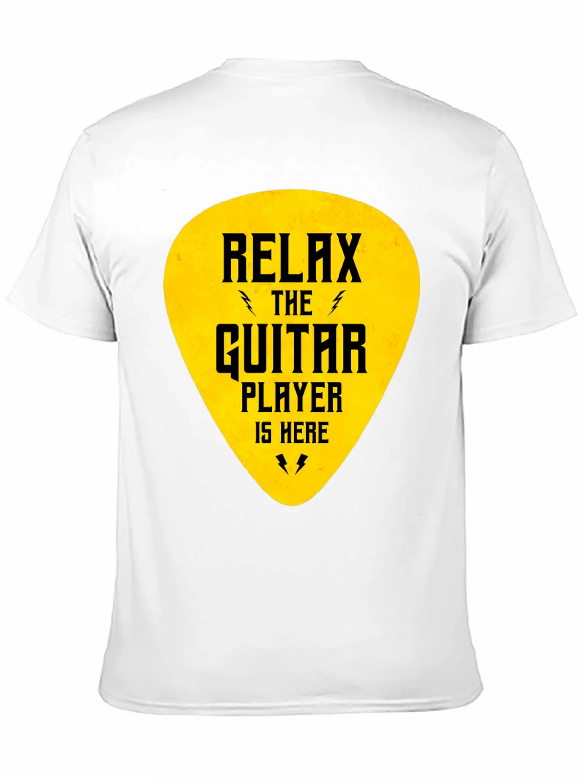 Relax Guitar Player T-Shirt - Black Crew Neck Tee product image 10