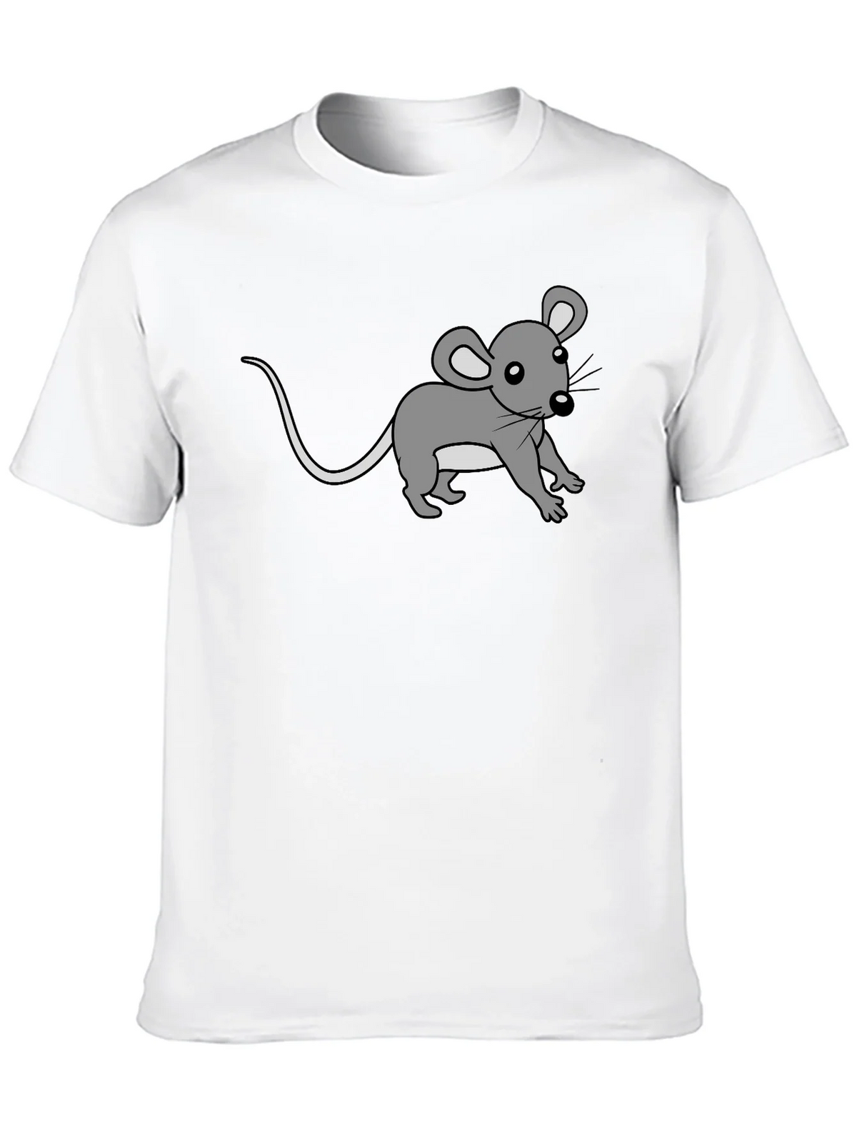 Cute Cartoon Mouse Graphic Print Black Tee product image 9