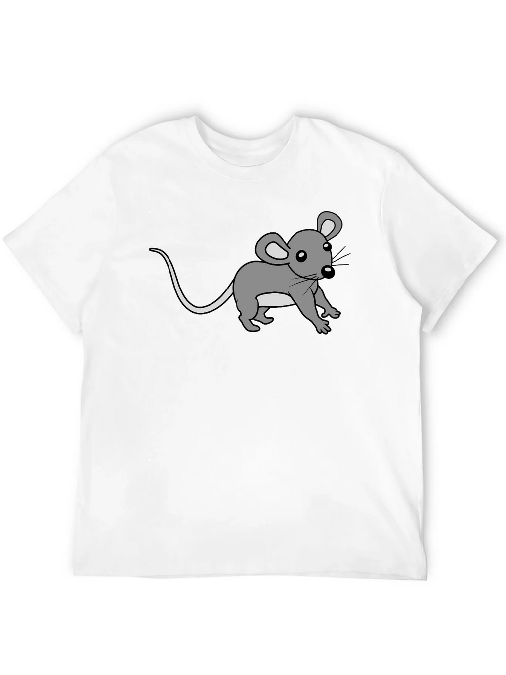 Cute Cartoon Mouse Graphic Print Black Tee product image 11