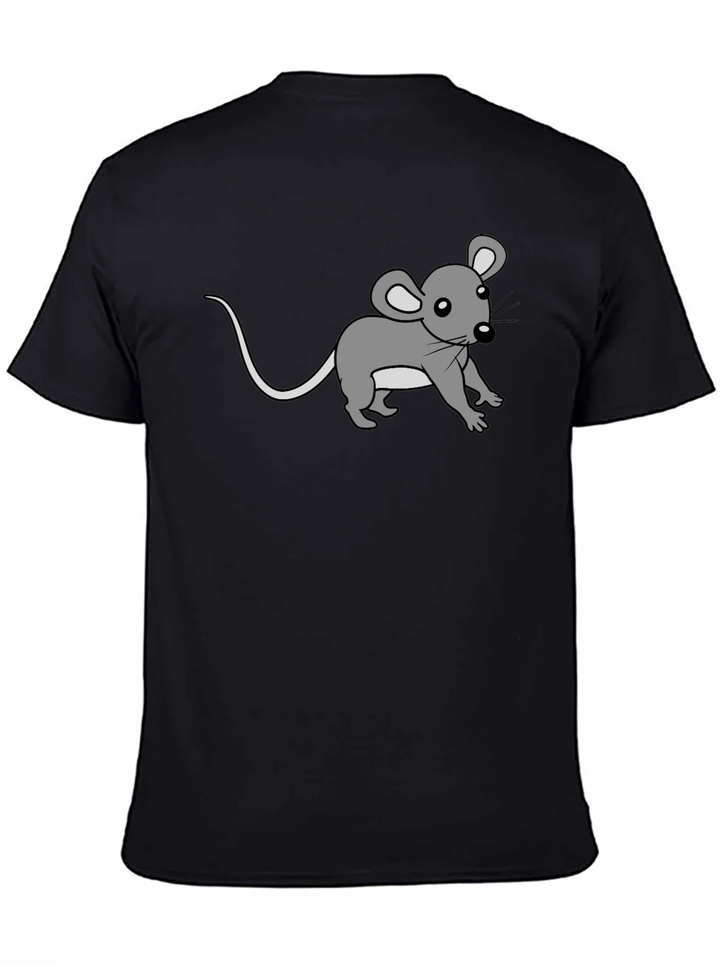 Cute Cartoon Mouse Graphic Print Black Tee product image 4