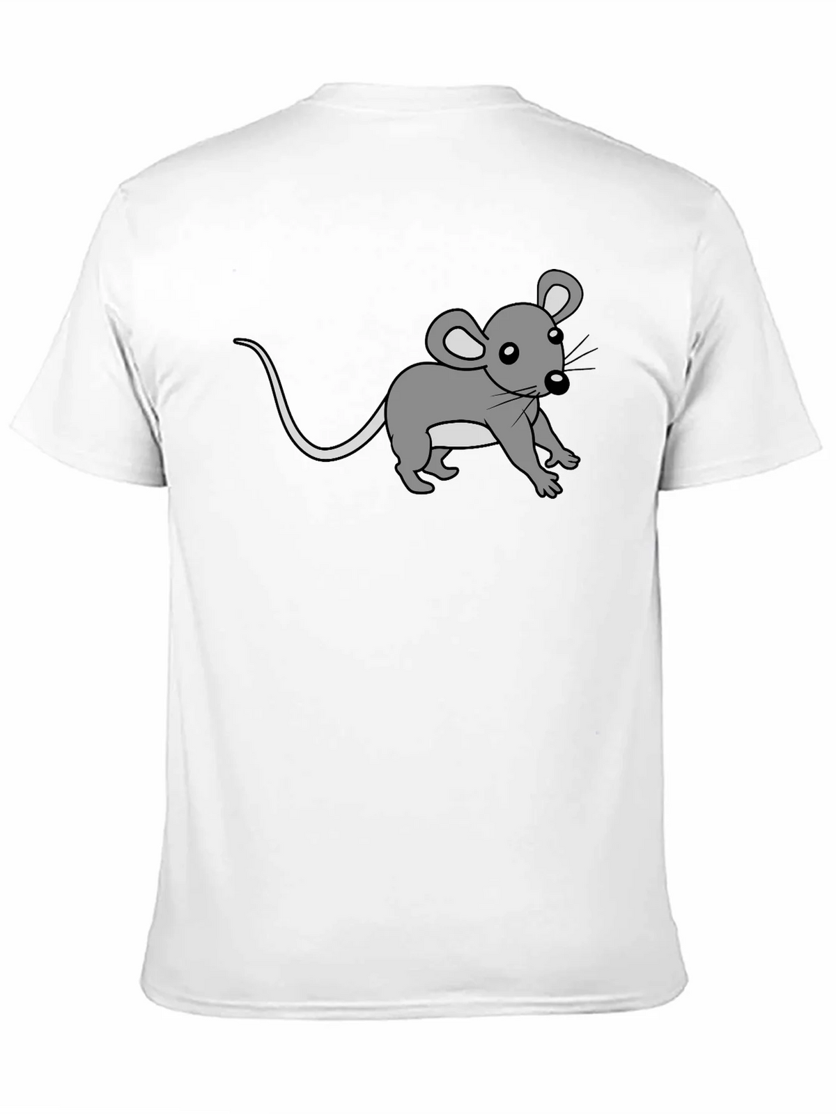 Cute Cartoon Mouse Graphic Print Black Tee product image 10