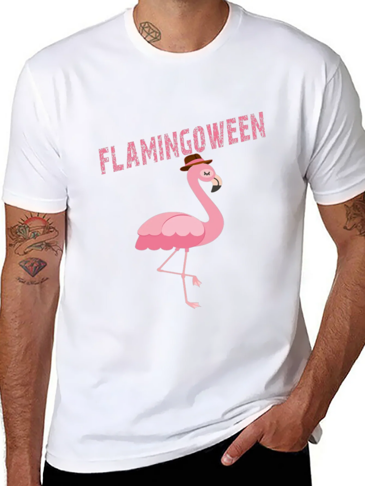 Flamingoween Black T-Shirt - Mens product image 7