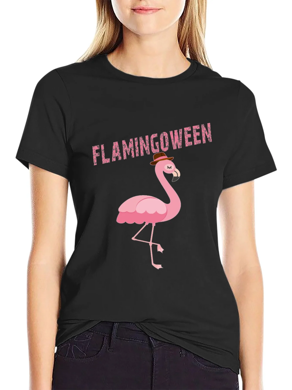 Flamingoween Black T-Shirt - Mens product image 2