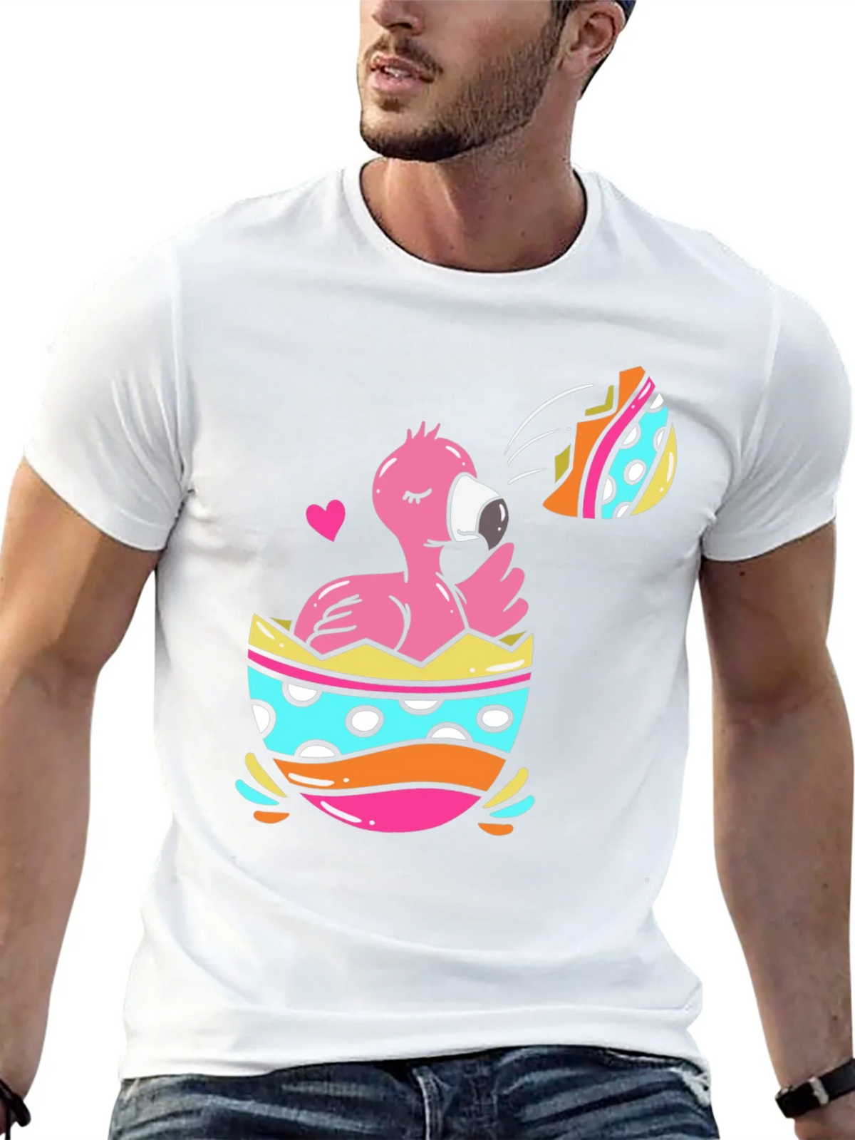 Flamingo Easter Egg T-Shirt product image 7