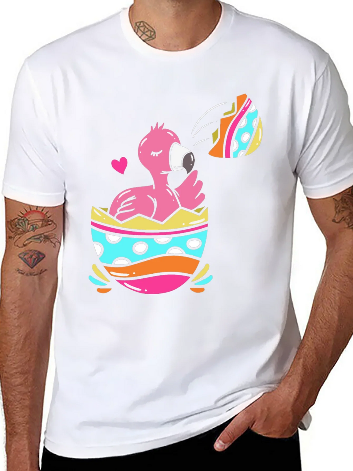 Flamingo Easter Egg T-Shirt product image 3