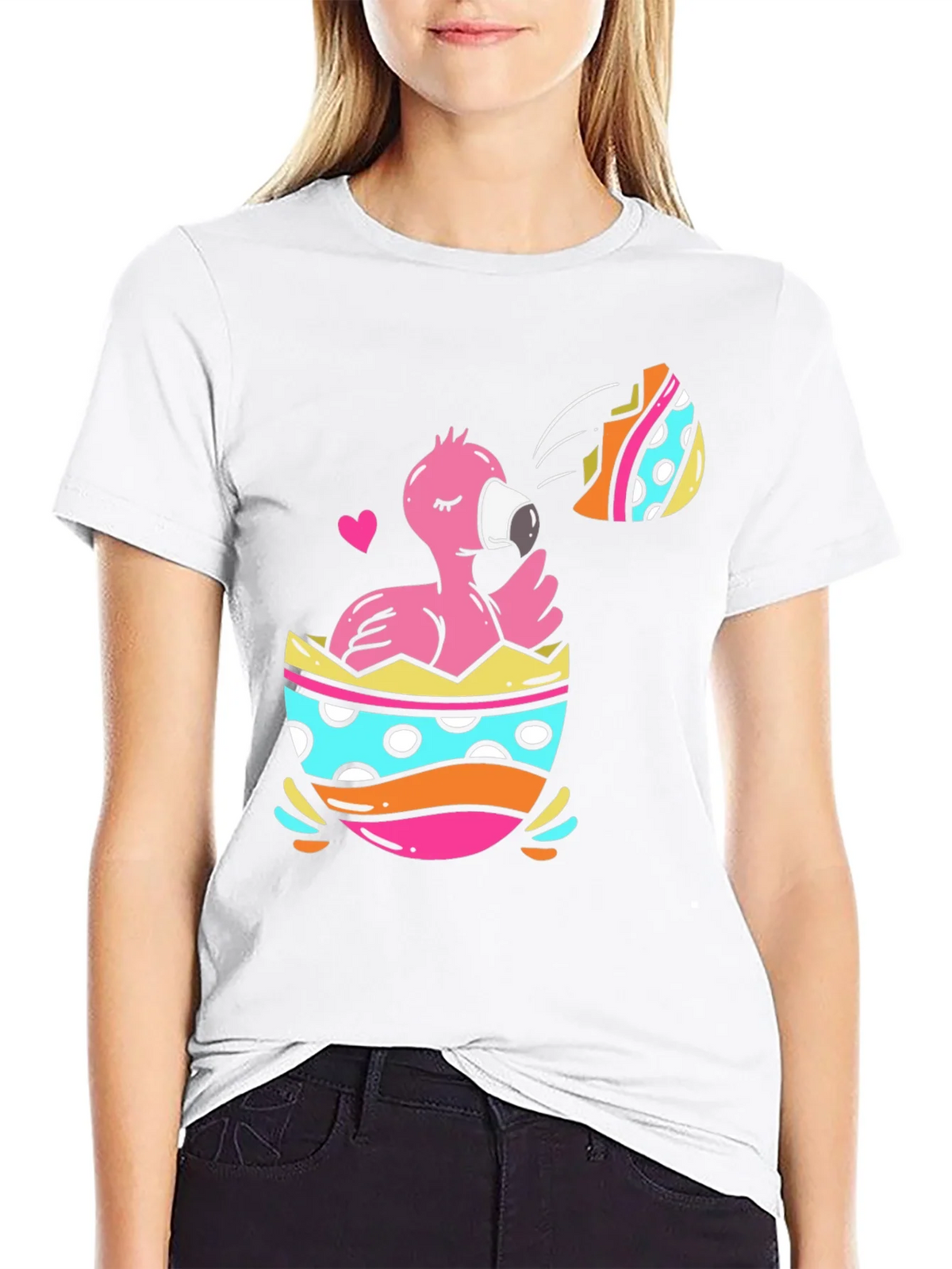 Flamingo Easter Egg T-Shirt product image 4