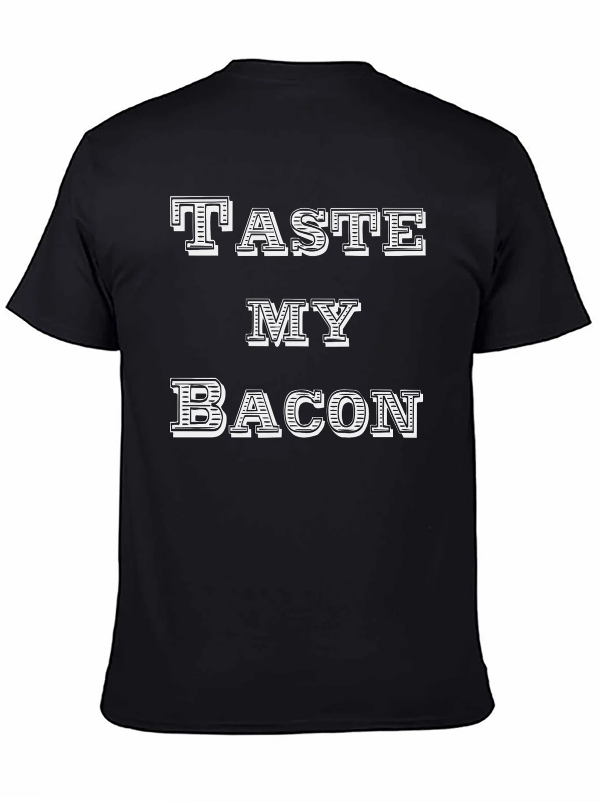 Taste My Bacon Black T-Shirt product image 4