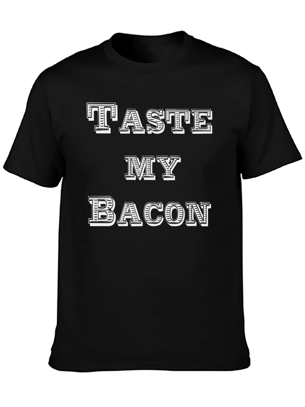 Taste My Bacon Black T-Shirt product image 3