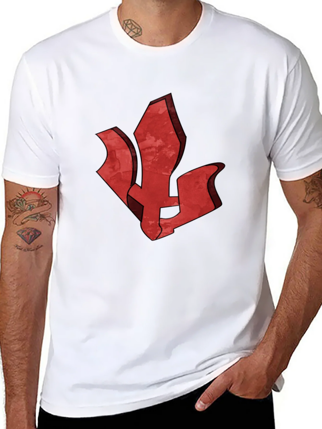 Red Emblem Black T-Shirt - Stylish Graphic Tee product image 7