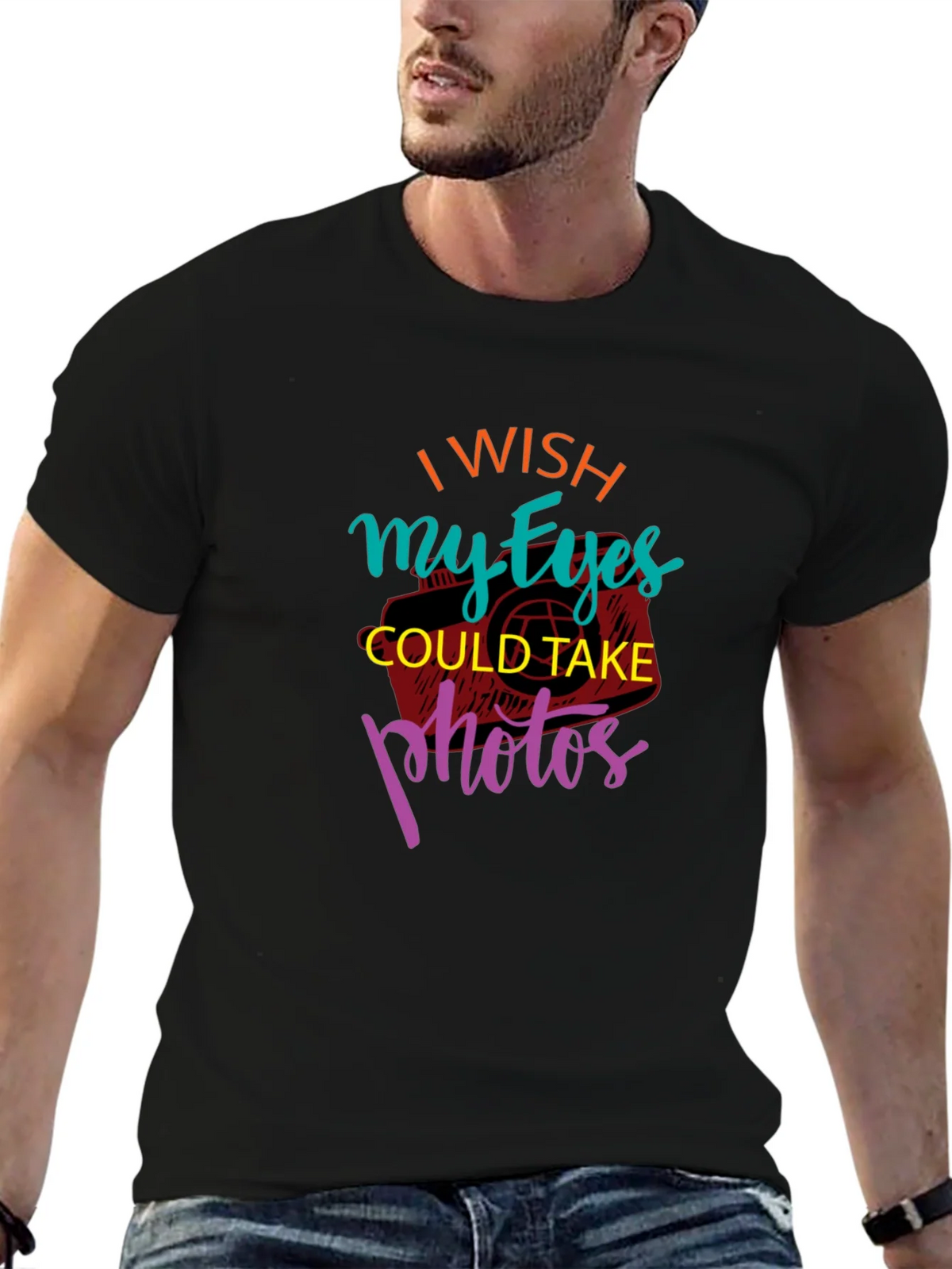 I Wish My Eyes Could Take Photos Graphic Tee product image 5