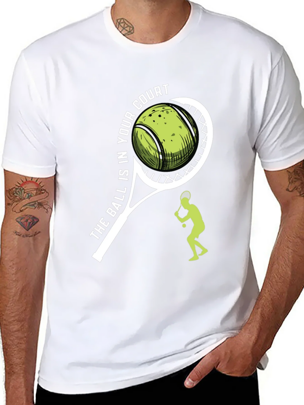 Tennis Ball in Your Court Graphic Tee product image 7