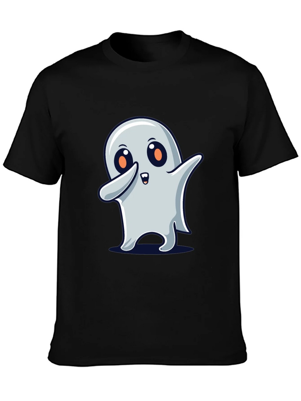 Cute Ghost Dab Halloween Black T-Shirt product image 3
