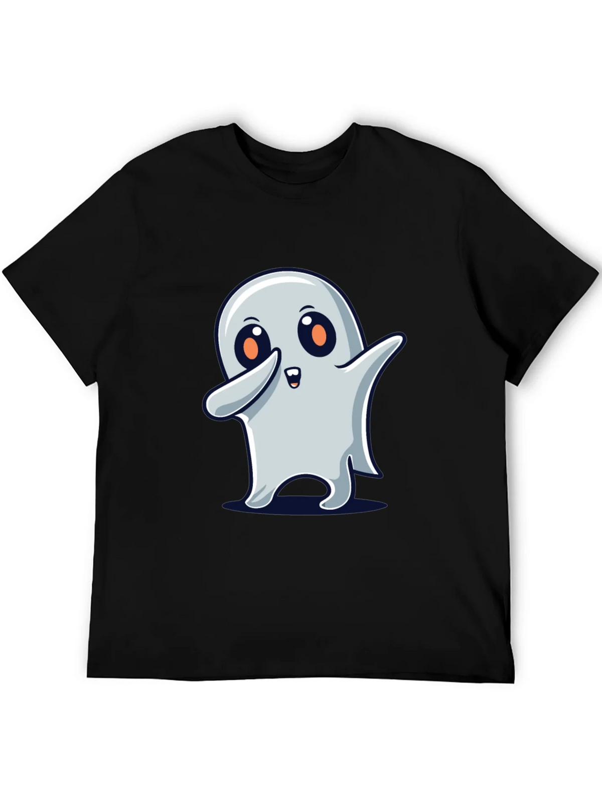 Cute Ghost Dab Halloween Black T-Shirt product image 5