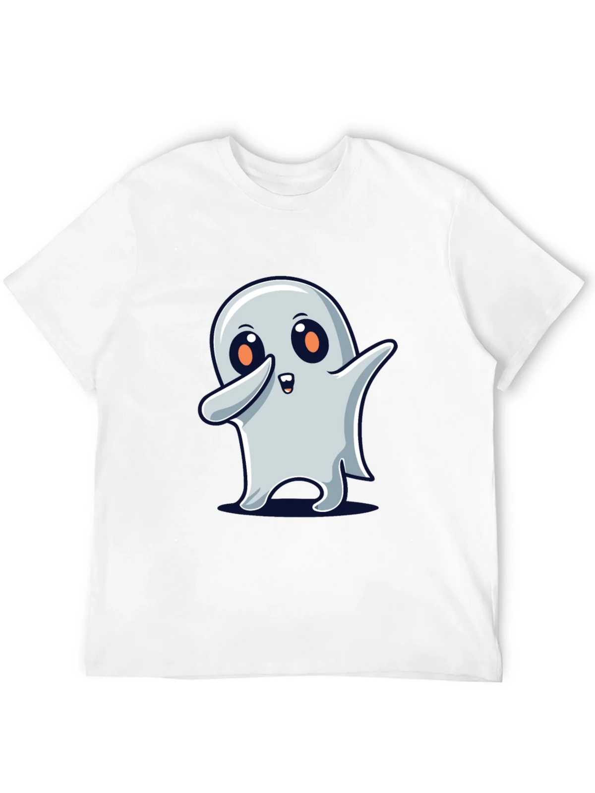 Cute Ghost Dab Halloween Black T-Shirt product image 11