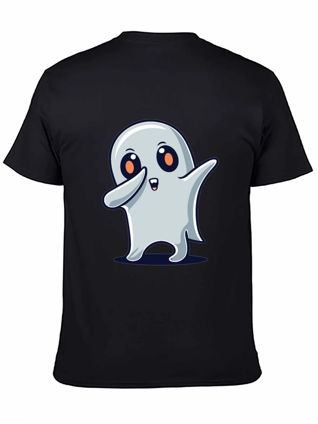 Cute Ghost Dab Halloween Black T-Shirt product image 4