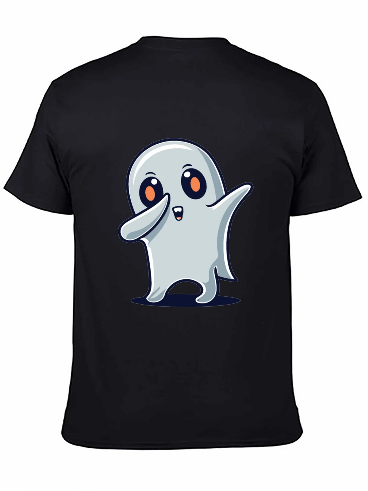 Cute Ghost Dab Halloween Black T-Shirt product image 4