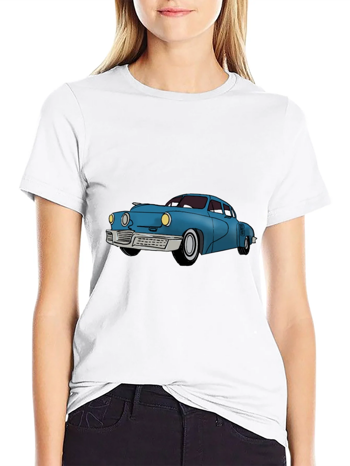 Classic Car Graphic Tee - Black Cotton T-Shirt product image 8