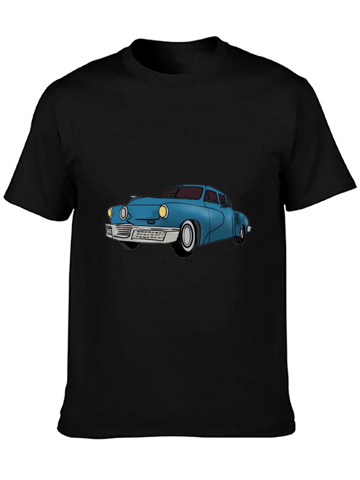 Classic Car Graphic Tee - Black Cotton T-Shirt product image 3