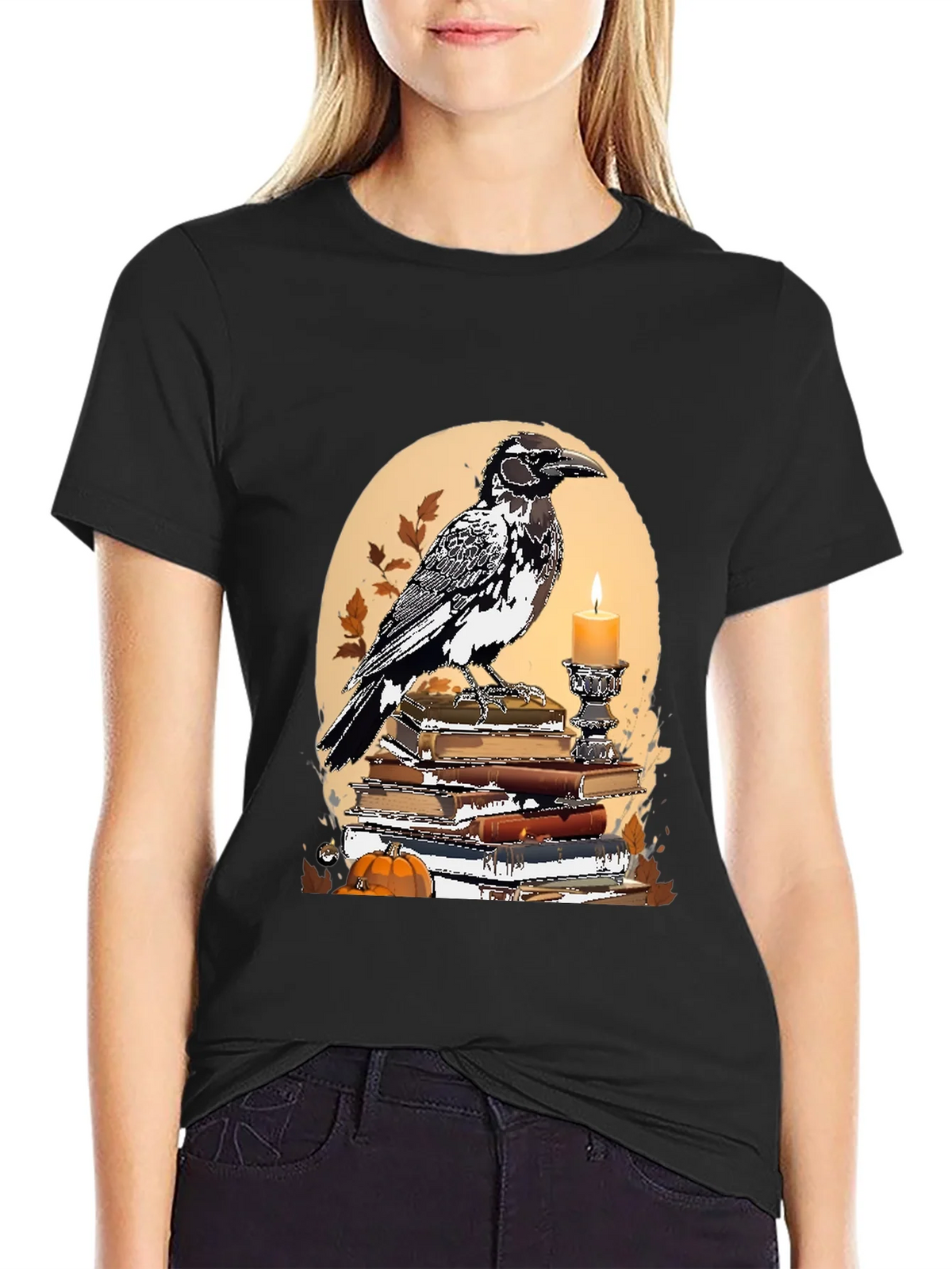 Raven and Books Graphic Tee product image 2