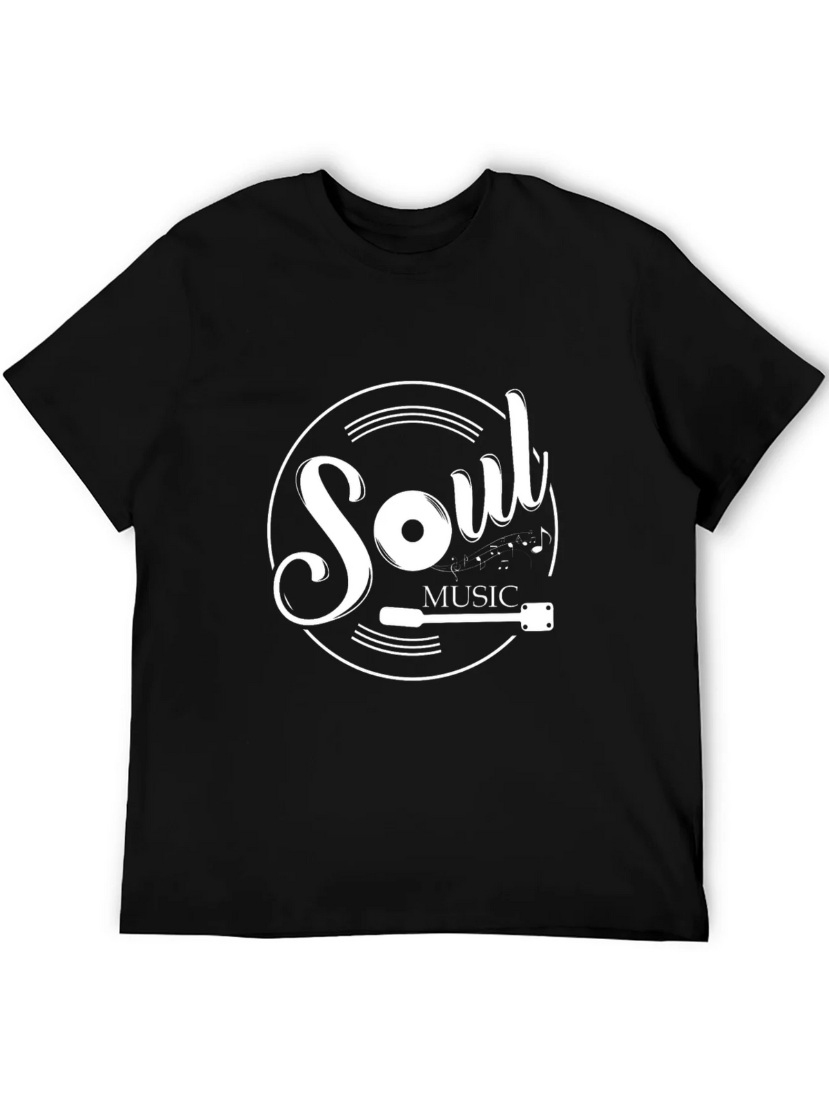 Soul Music Graphic Tee - Black Cotton Shirt product image 5