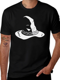 Mystic Wizard Hat Graphic Tee - Black