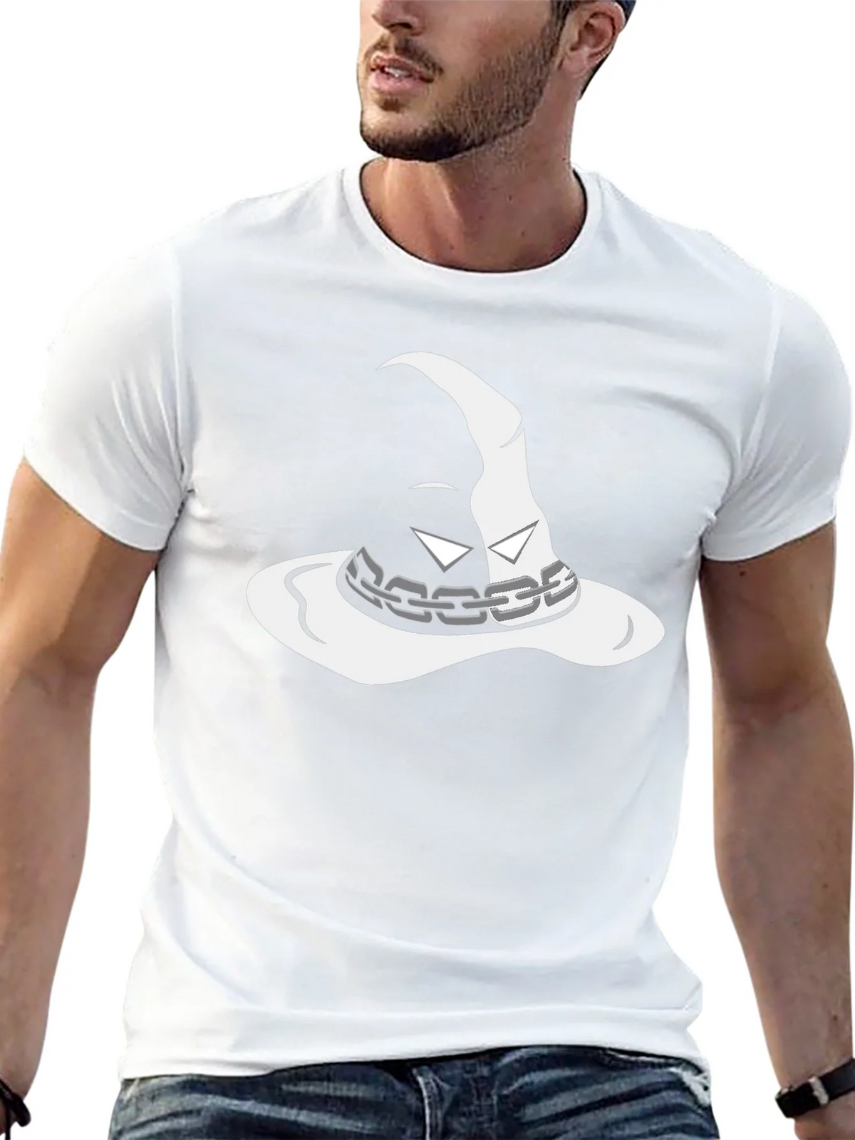 Mystic Wizard Hat Graphic Tee - Black