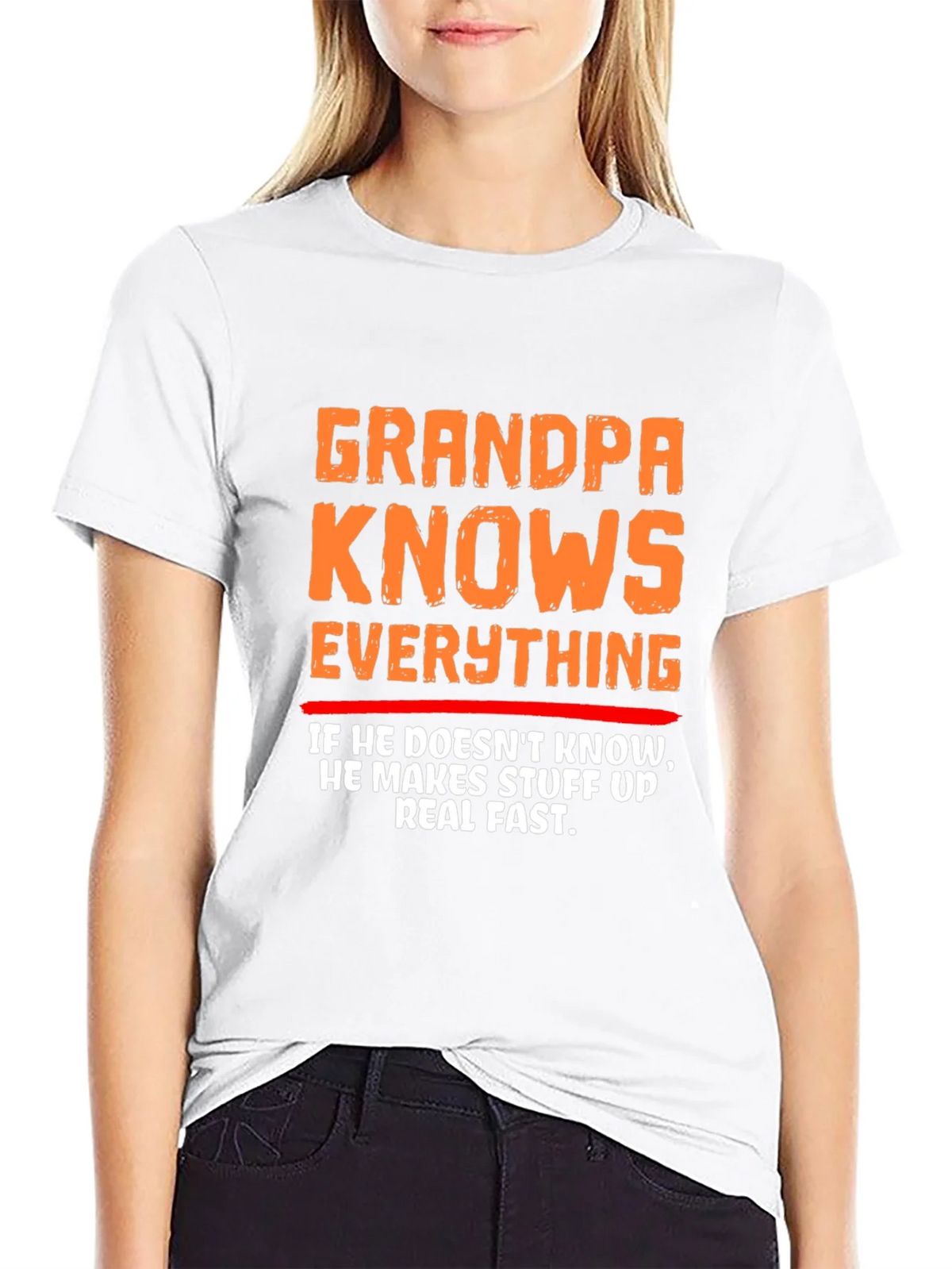 Grandpa Knows Everything Funny Graphic T-Shirt product image 7