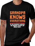 Grandpa Knows Everything Funny Graphic T-Shirt product image 1
