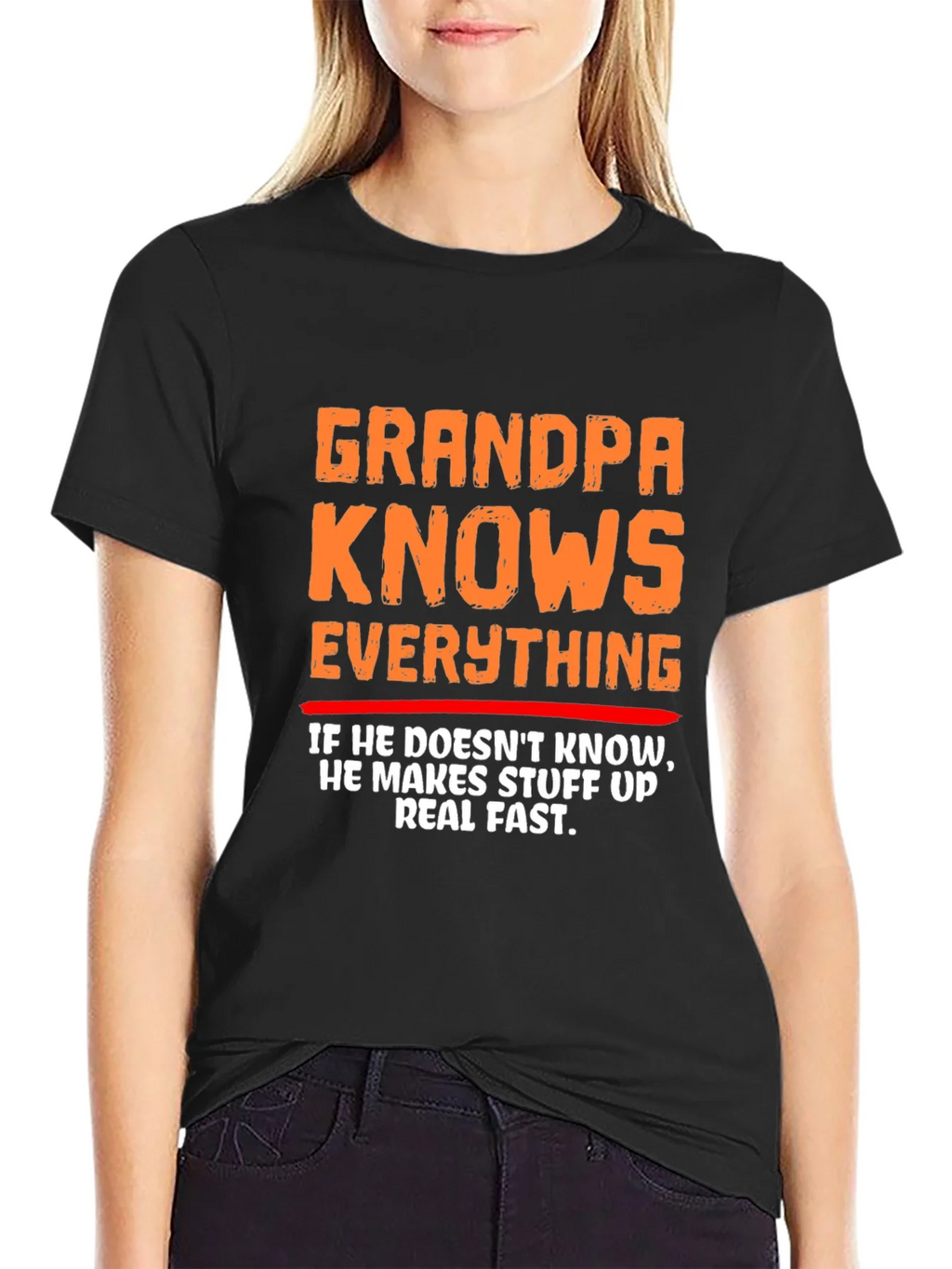 Grandpa Knows Everything Funny Graphic T-Shirt product image 2