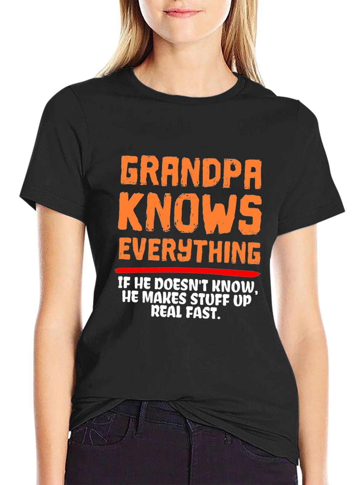 Grandpa Knows Everything Funny Graphic T-Shirt product image 2