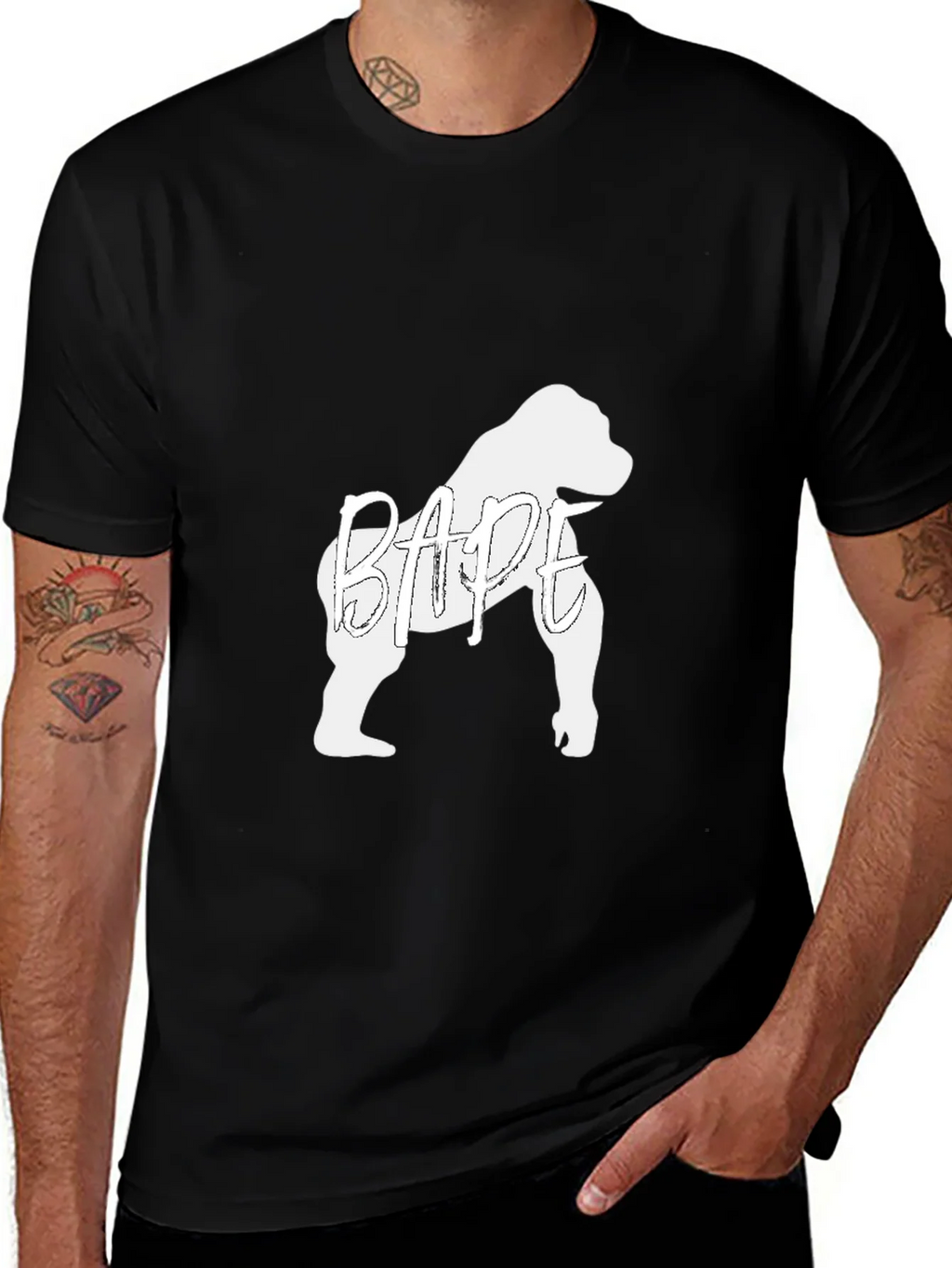 BAPE Gorilla Graphic Black Tee product image 1