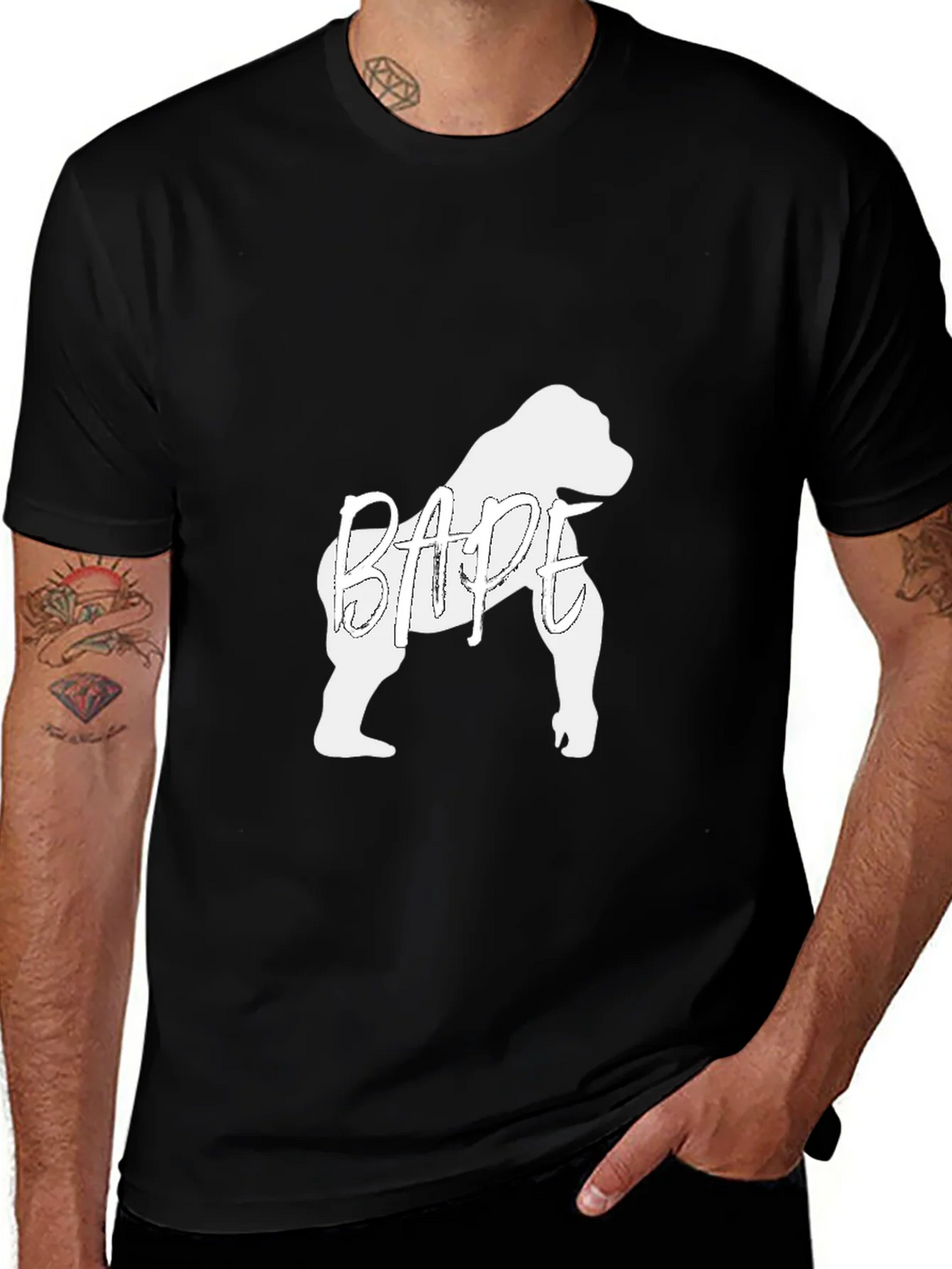 BAPE Gorilla Graphic Black Tee product image 1