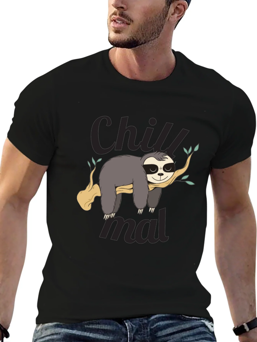 Chill Sloth Graphic Tee - Relaxed Style product image 2