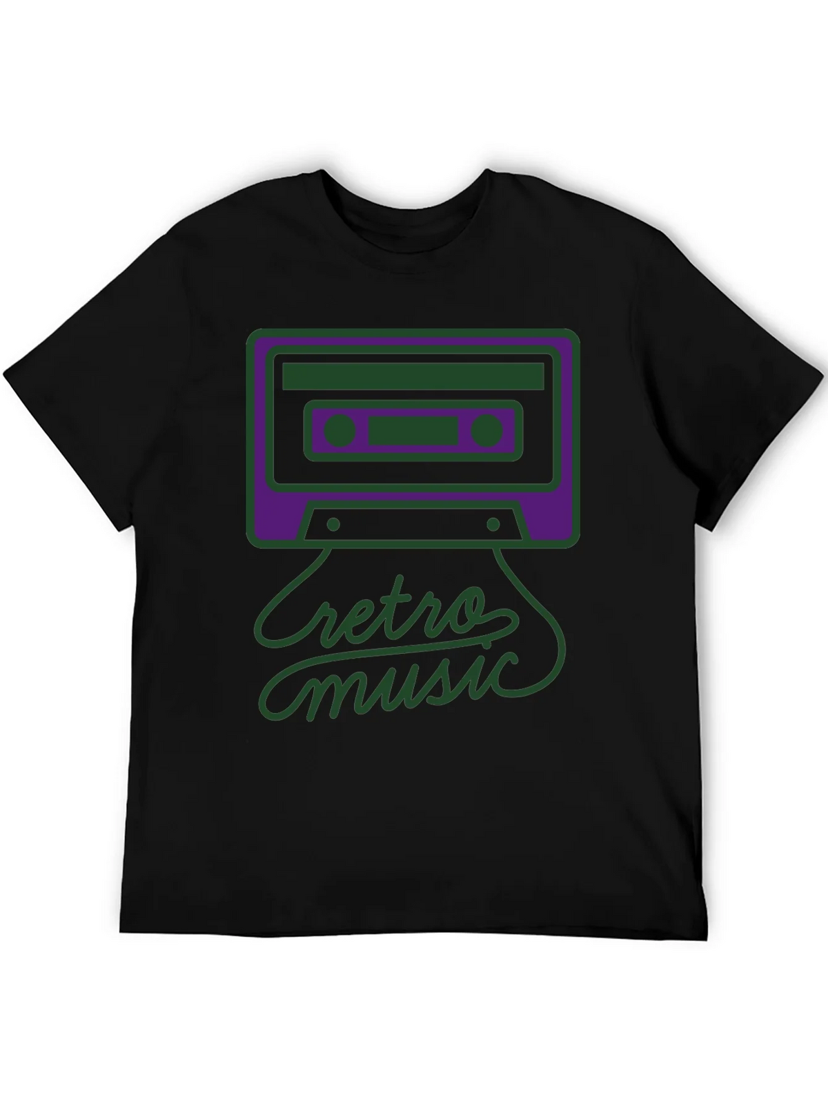 Retro Music Graphic Tee - Black product image 5